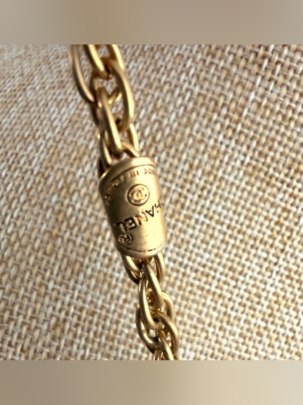 CHANEL Vintage CC Coin Medallion Gold Necklace 16” + COA - Picture 7 of 11